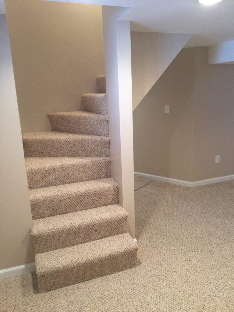 Basement stairs in Baltimore, MD, after - Maryland Home Improvement Company