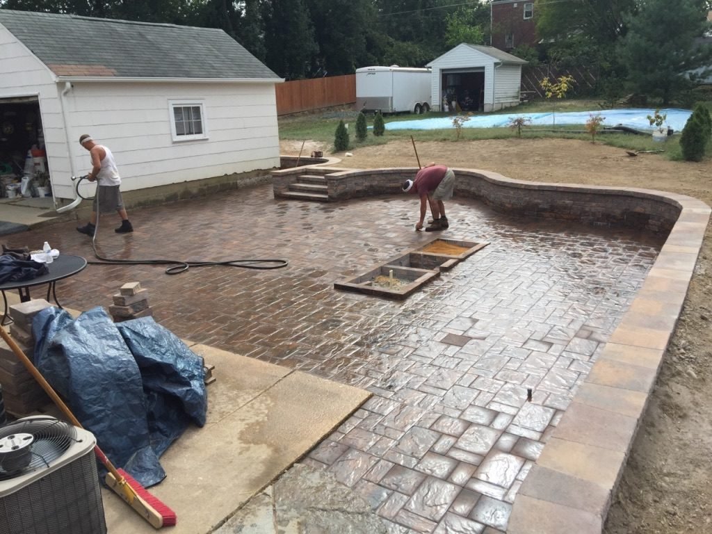 Home Improvement in Catonsville, MD 2 Backyard paver patio in Catonsville, MD, after - Maryland Home Improvement Company