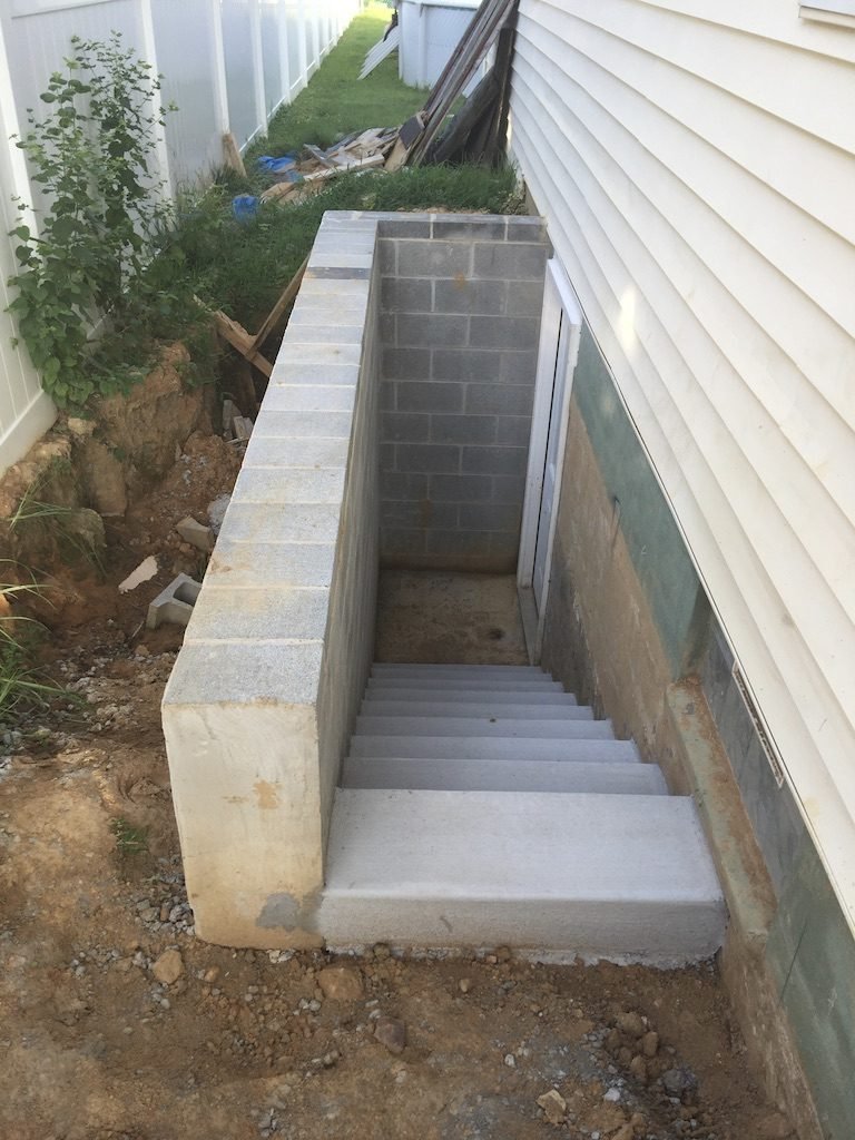 Exterior basement stairs in Baltimore, MD, after - Maryland Home Improvement Company