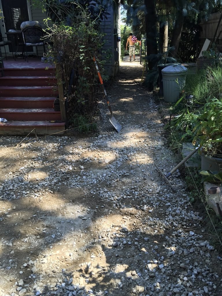 Home Improvement in Baltimore County, MD 3 Paver walkway in Arbutus, MD, before - Maryland Home Improvement Company