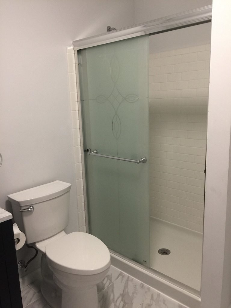 Basement bathroom in Columbia, MD, after - Maryland Home Improvement Company