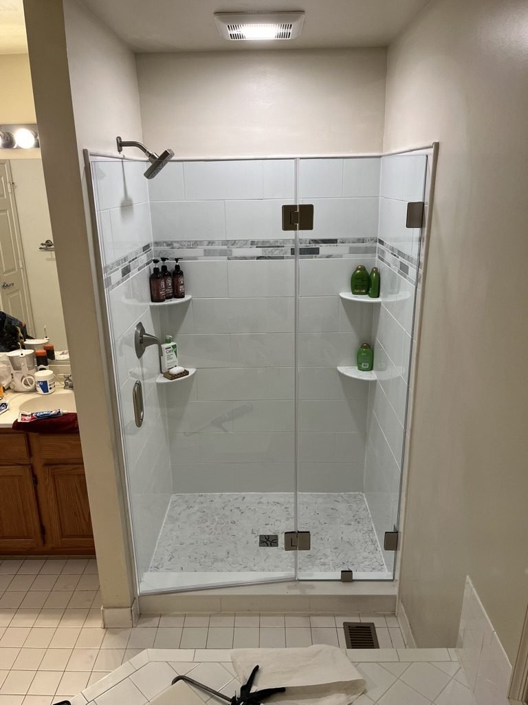 Home Improvement in Carroll County, MD 2 Walk-in shower in Westminster, MD, after - Maryland Home Improvement Company