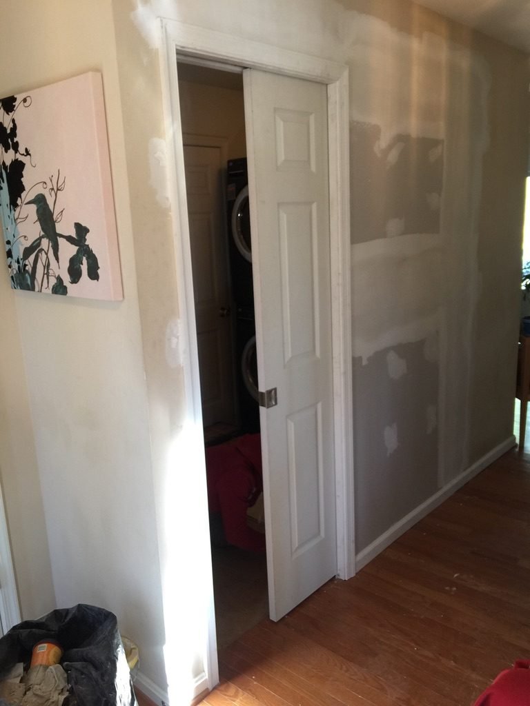 Laundry pocket door in Ellicott City, MD, after - Maryland Home Improvement Company